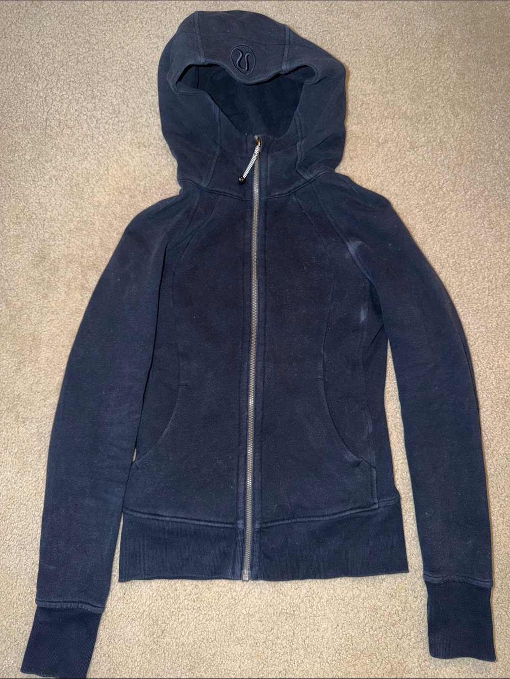 LuluLemon Women's vintage black Full-Zip scuba Hooded Jacket size 2